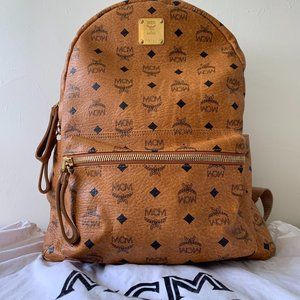 MCM Medium Backpack - Cognac
